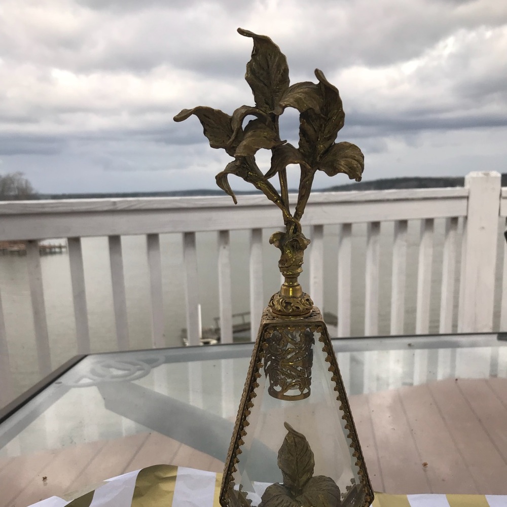 Vintage Ormolu Perfume Bottle with Dabber